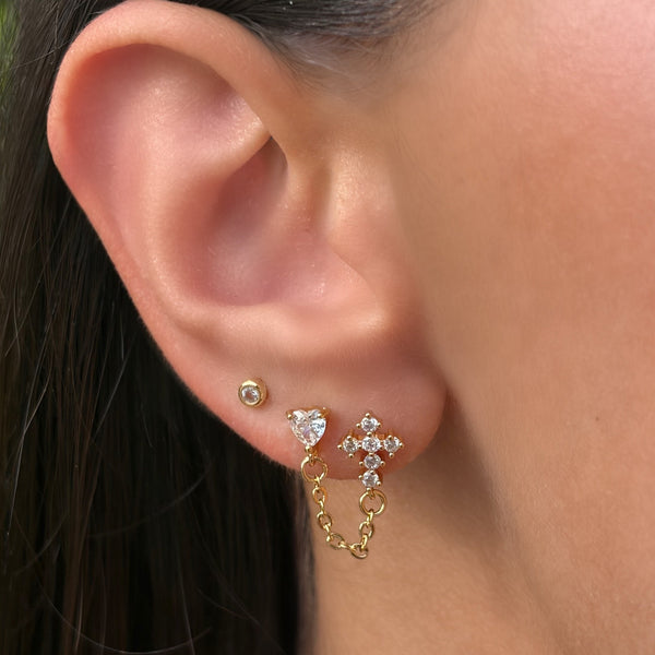 Bonded Sparkle Flat Back Earring