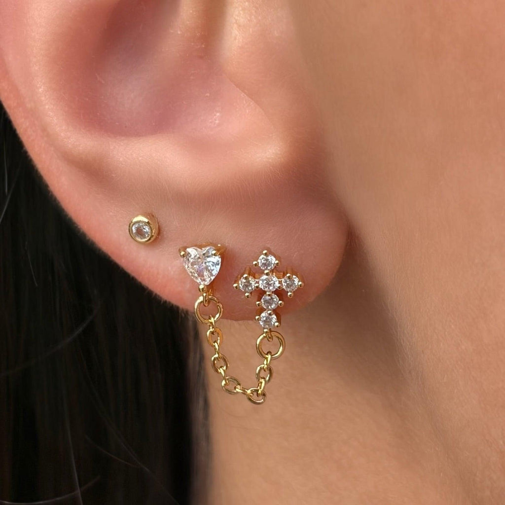 Bonded Sparkle Flat Back Earring - EVRYJEWELS