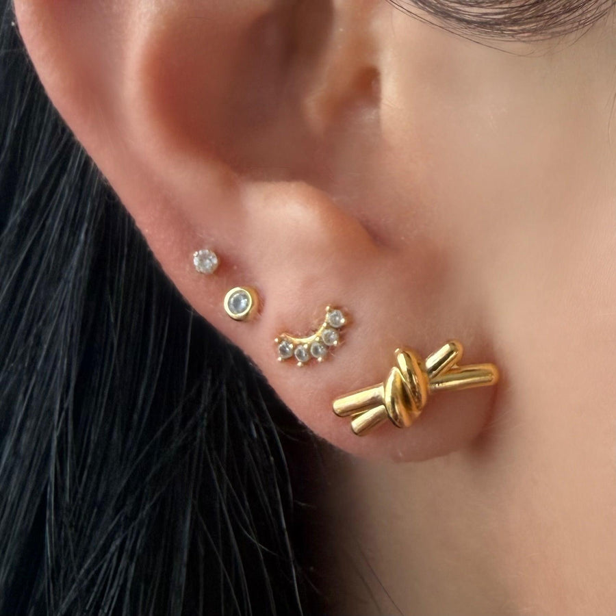 Knotty Babe Stud Earrings - EVRYJEWELS