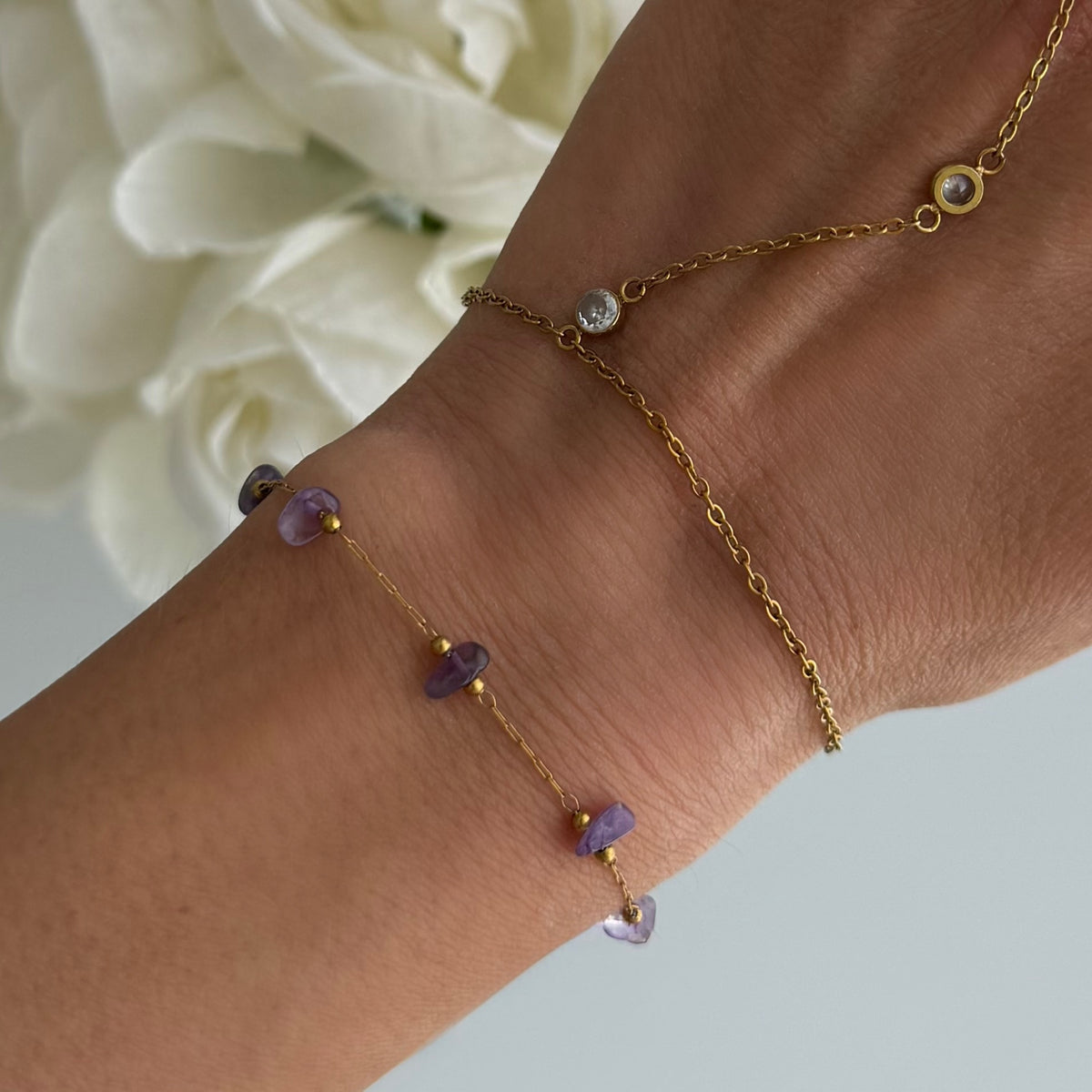 Amethyst Angel Bracelet