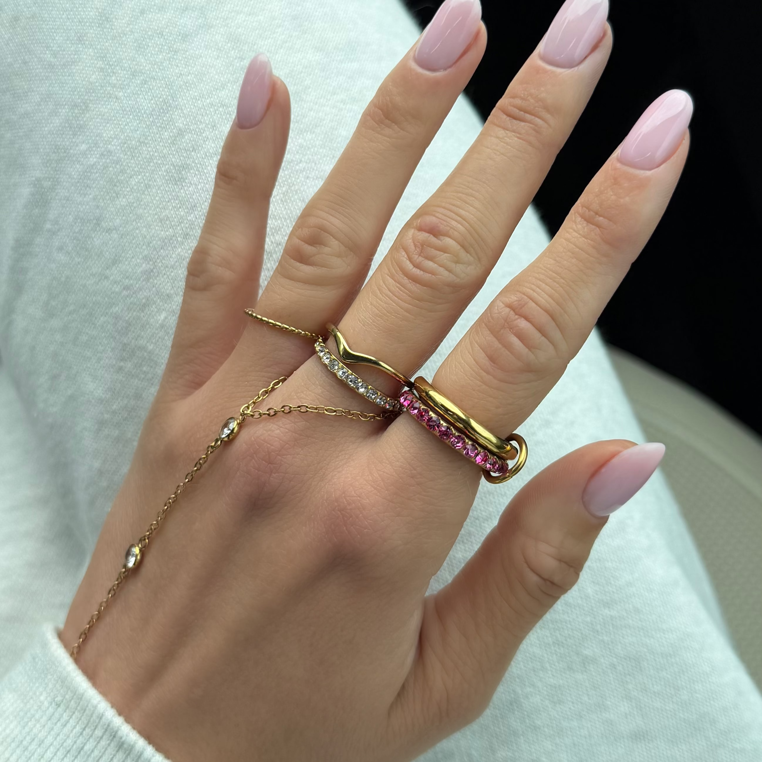 Rosie Glow Stacked Ring - EVRYJEWELS