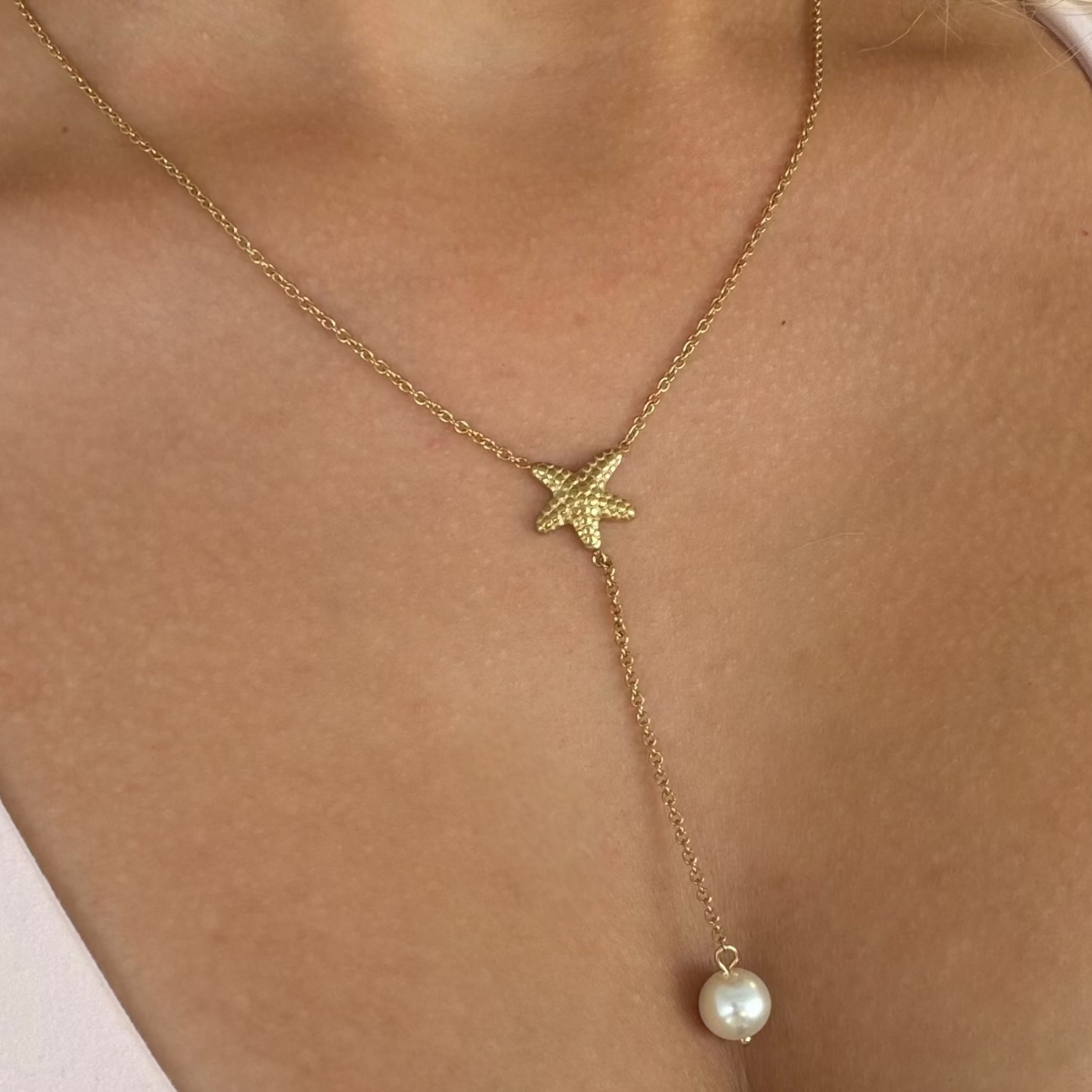 Collier Pearly Sea Lariat