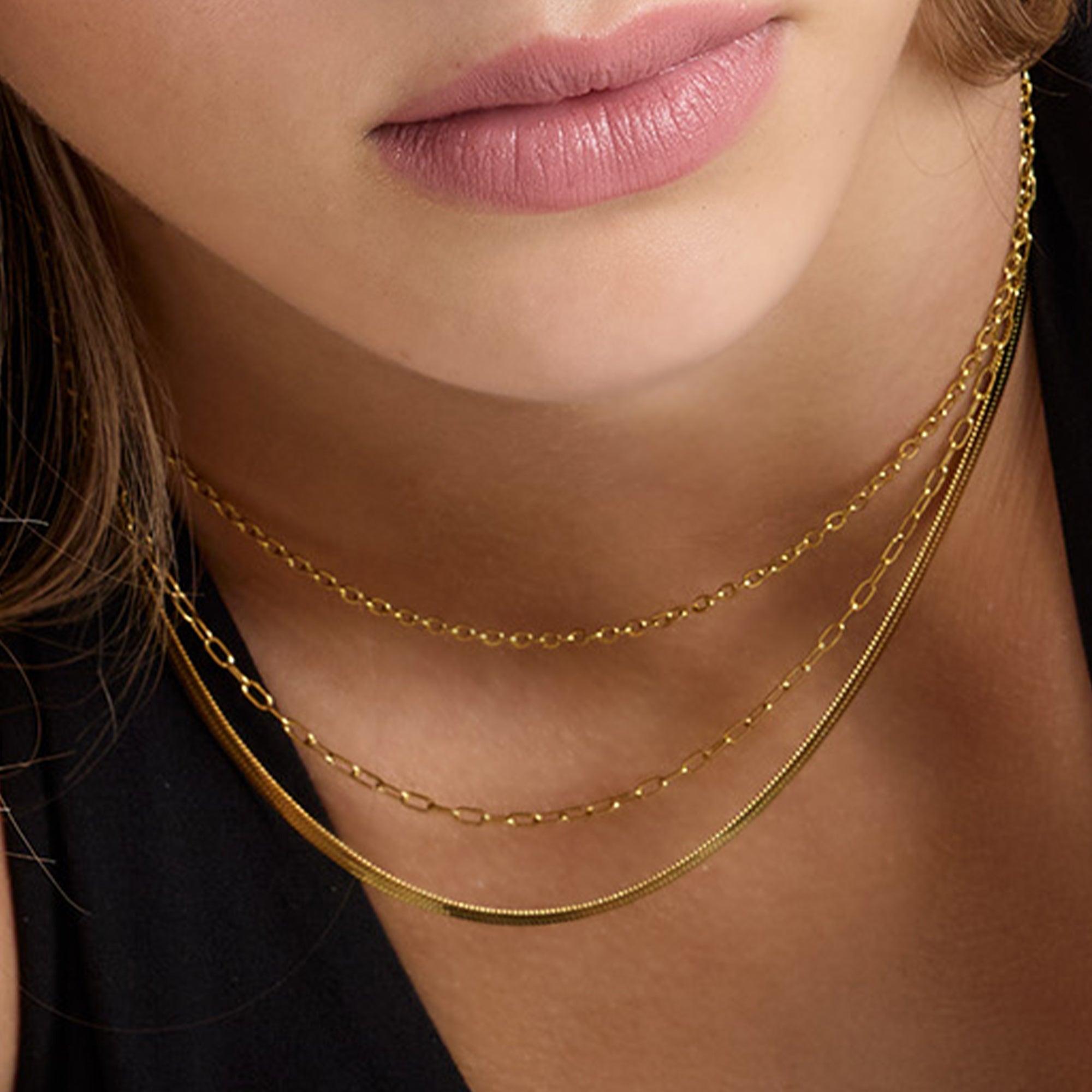 Fine Lines Bundle: 5 Piece Necklace and Bracelet Bundle - EVRYJEWELS