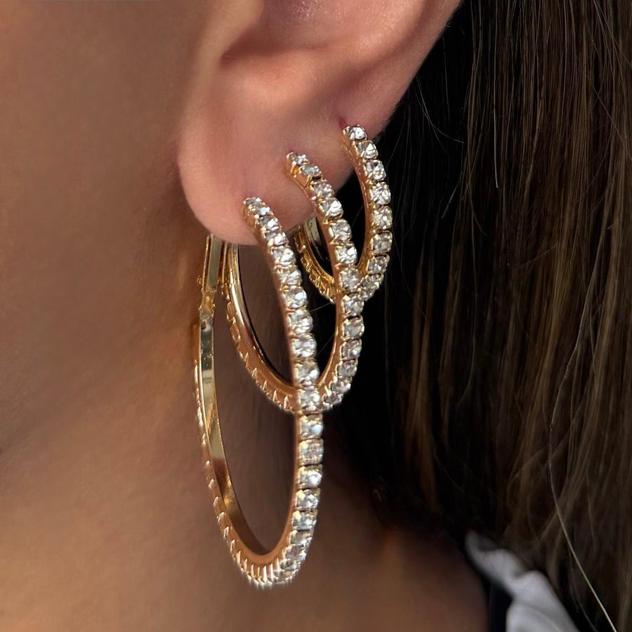 All That Sparkle Hoop Earrings Bundle - EVRYJEWELS