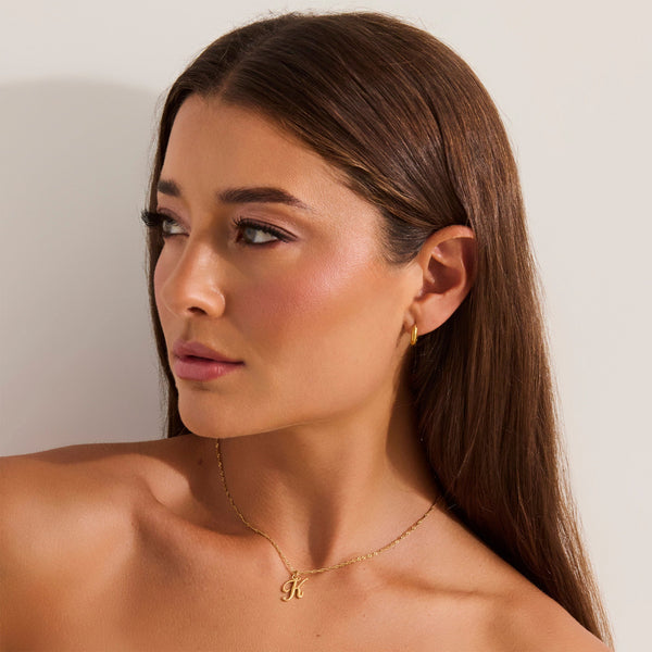 Golden Letter Necklace - EVRYJEWELS