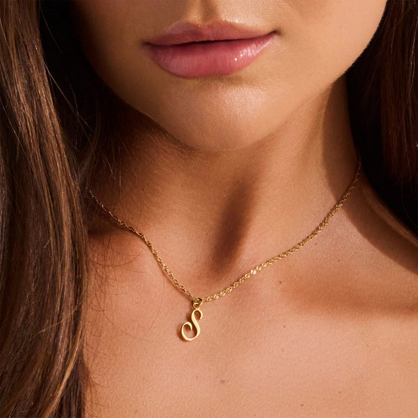 Golden Letter Necklace - EVRYJEWELS