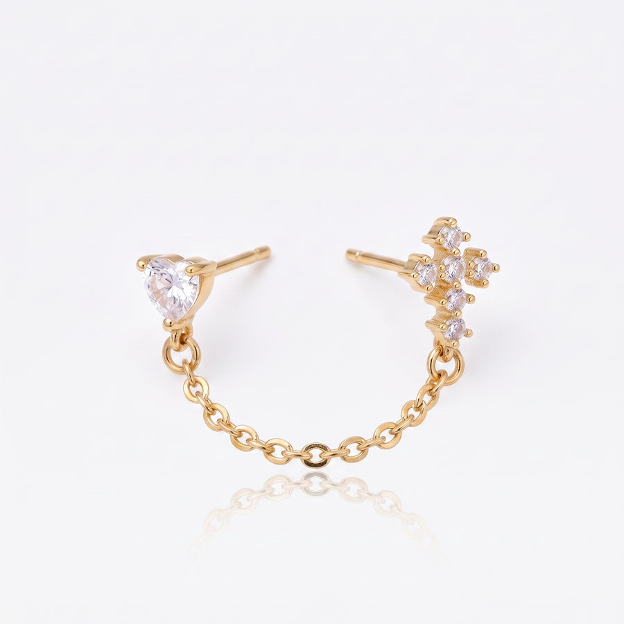 Bonded Sparkle Flat Back Earring - EVRYJEWELS
