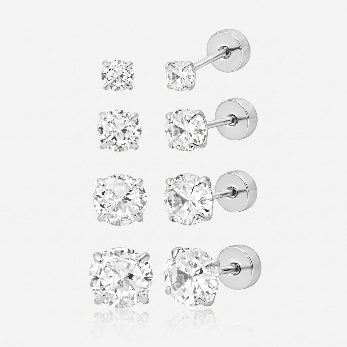 Babydoll Flat Back Stud Earrings - EVRYJEWELS