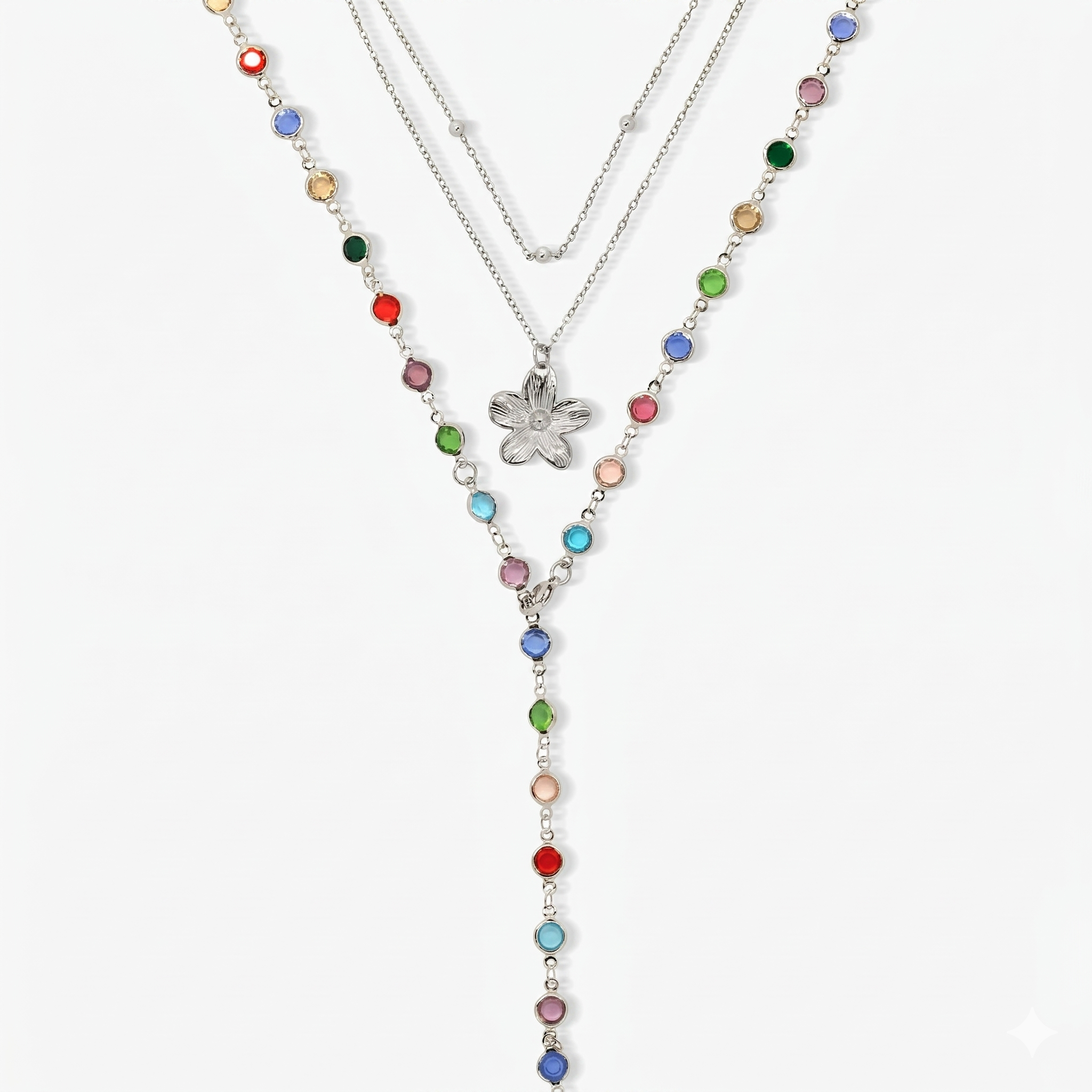 Ensemble de colliers Sunset Glow Rainbow