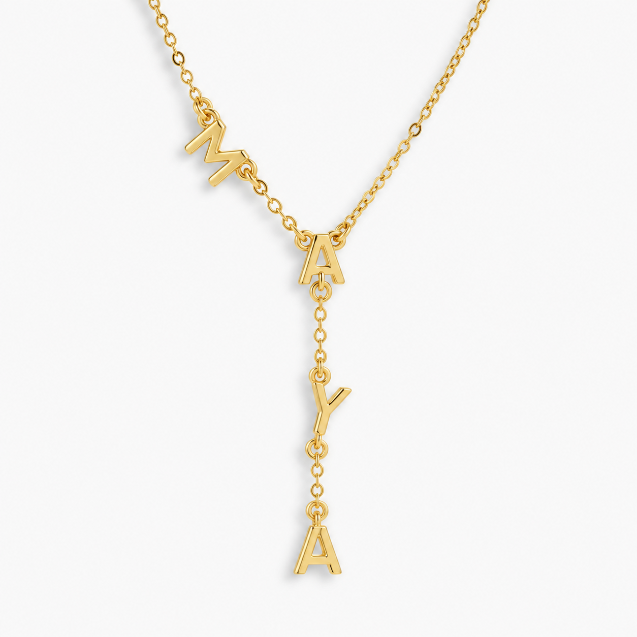Custom/Personalized Name Drop Lariat Necklace - EVRYJEWELS