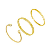Golden Glow Bundle: 3 Piece Bangle - EVRYJEWELS