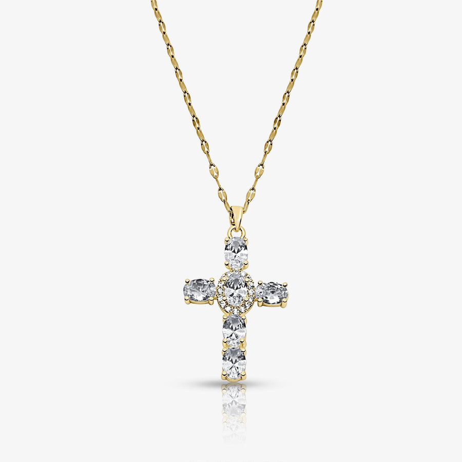 Heavenly Glow Cross Necklace - EVRYJEWELS