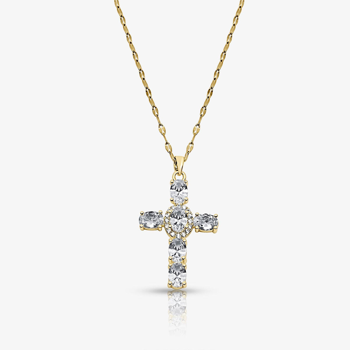 Heavenly Glow Cross Necklace - EVRYJEWELS