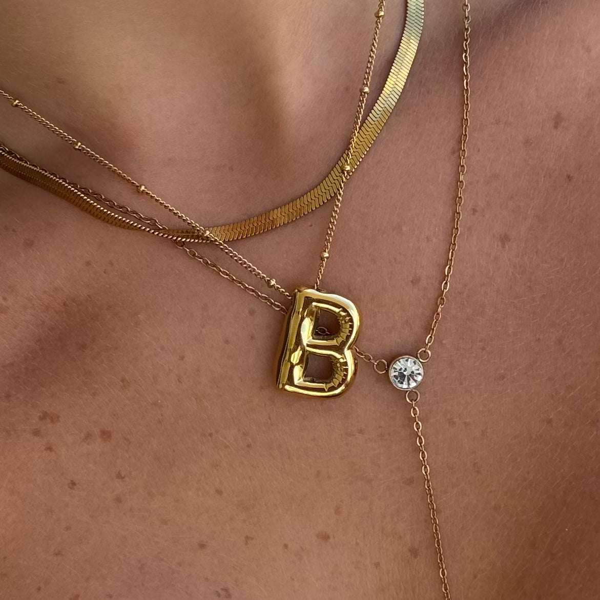 Starburst Initial Necklace - EVRYJEWELS