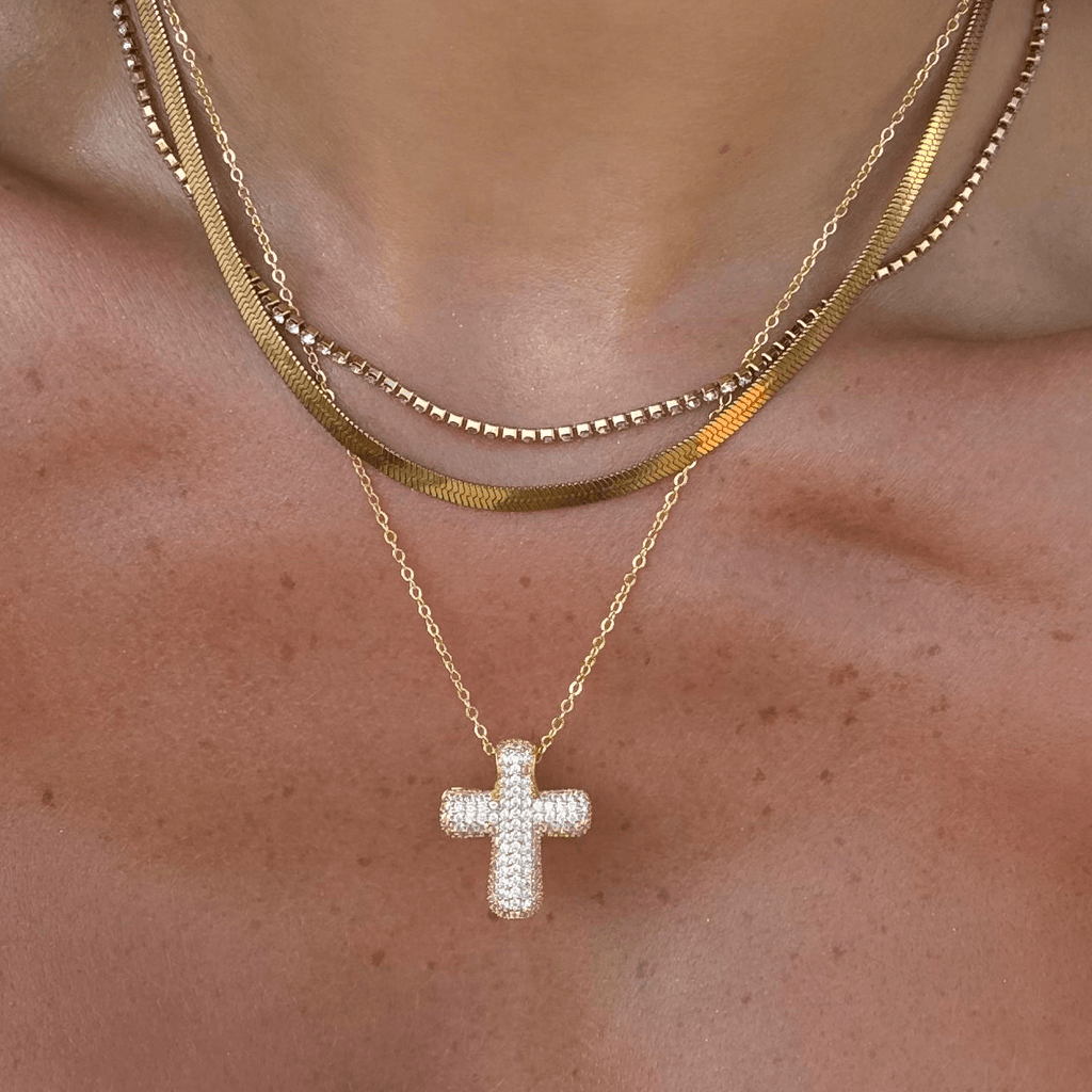 Forever Blessed Cross Necklace - EVRYJEWELS