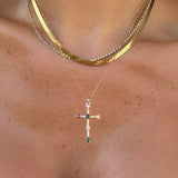 Rainbow Blessings Cross Necklace - EVRYJEWELS