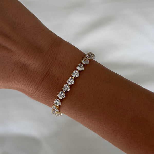 Fergie Heart Tennis Bracelet - EVRYJEWELS