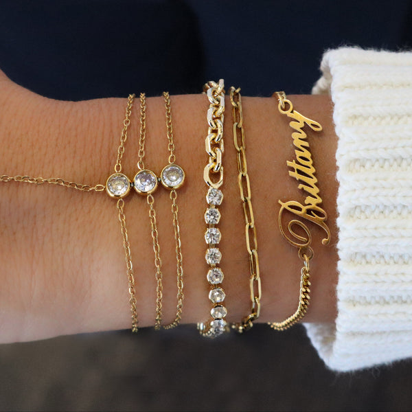 Custom/Personalized Nameplate Curb Bracelet - EVRYJEWELS