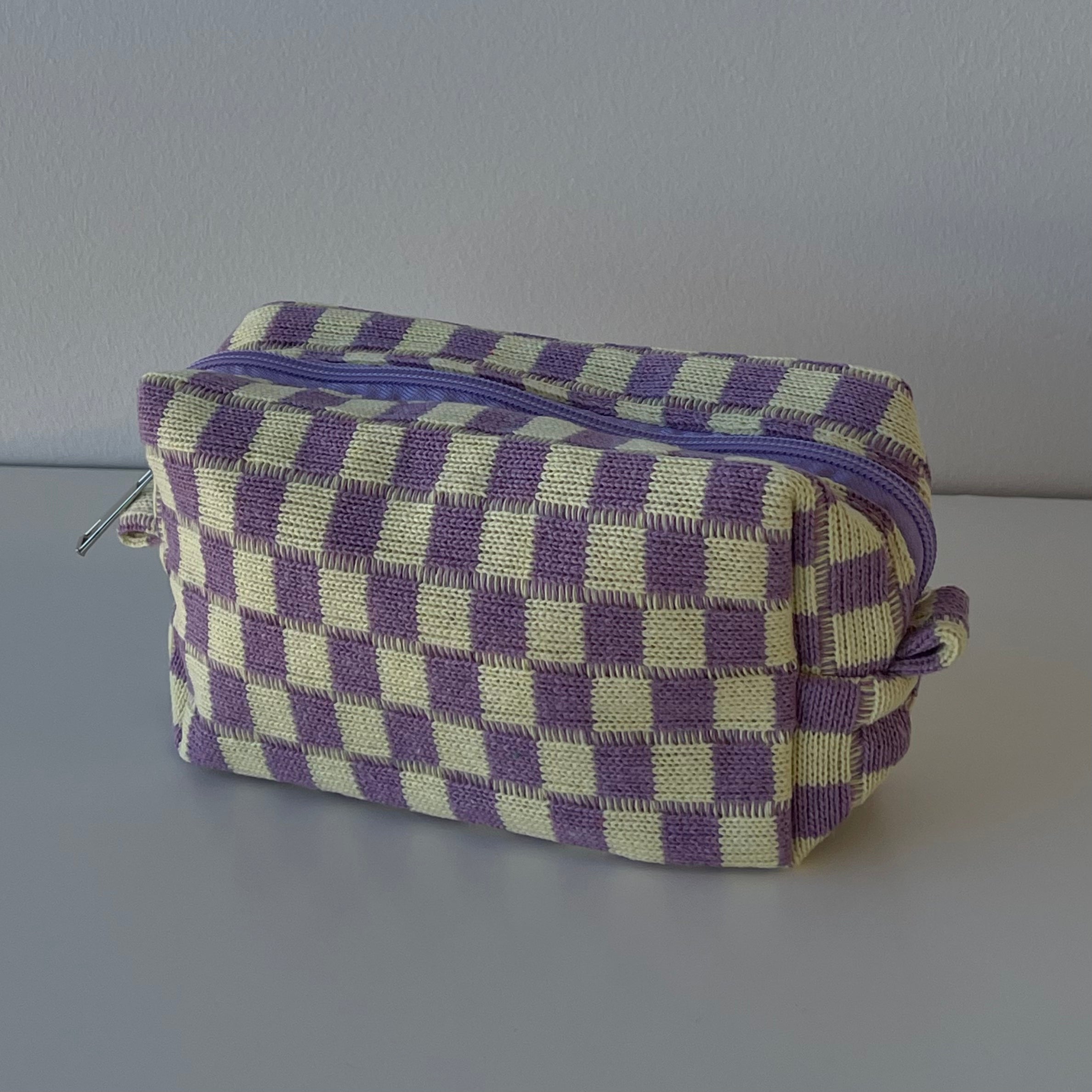 Checkered Toiletry Bag