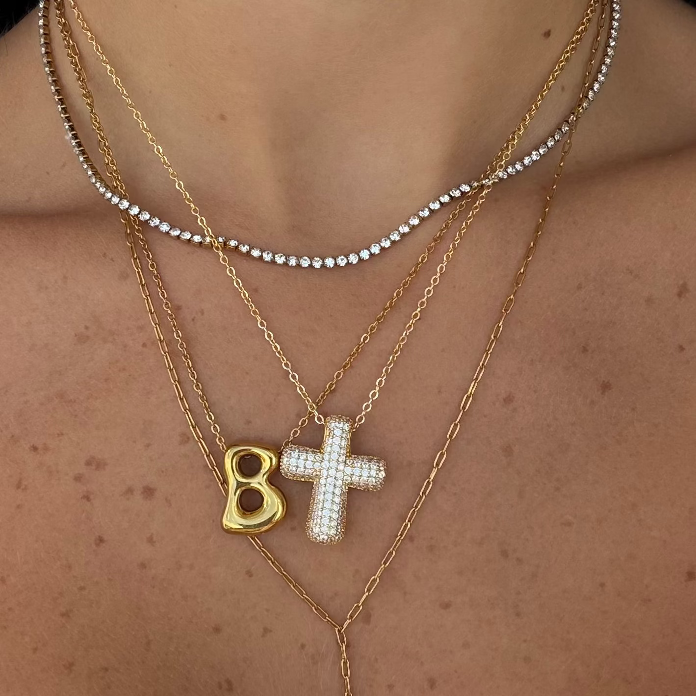 Forever Blessed Cross Necklace - EVRYJEWELS