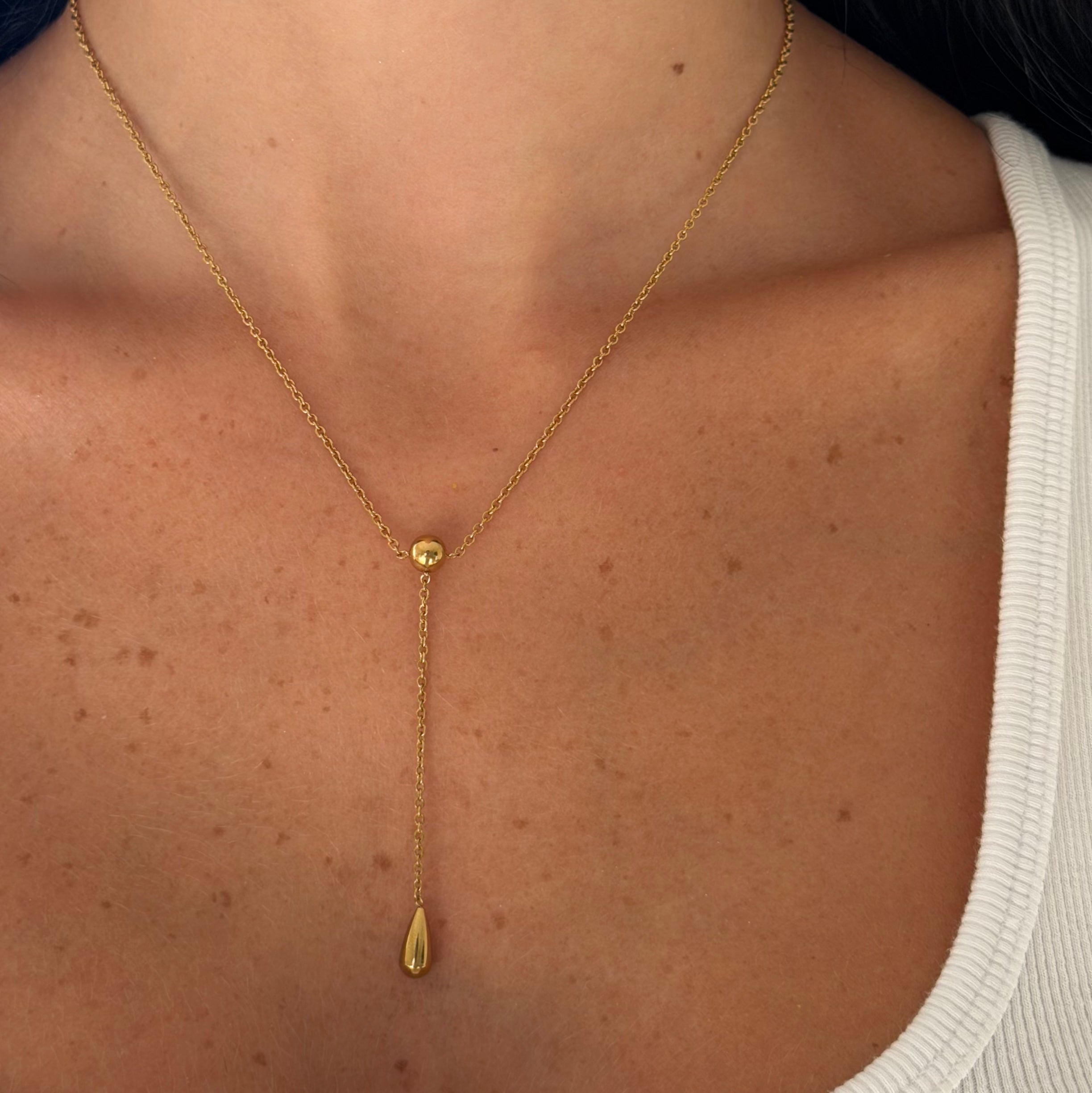 Luna Drop Lariat Necklace - EVRYJEWELS