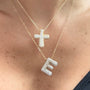 Pave Bubble Letter Necklace
