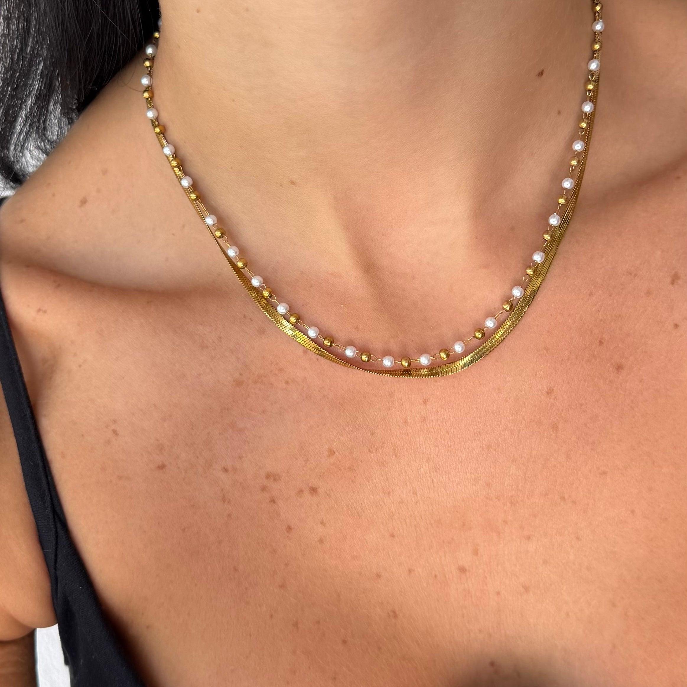 【#Re:room】THIN NECKLACE［REA240］ ゴールド　美品 Re:room】THIN NECKLACE［REA240］ | #Re:room（リルーム）