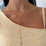Raindrop Lariat Necklace - EVRYJEWELS