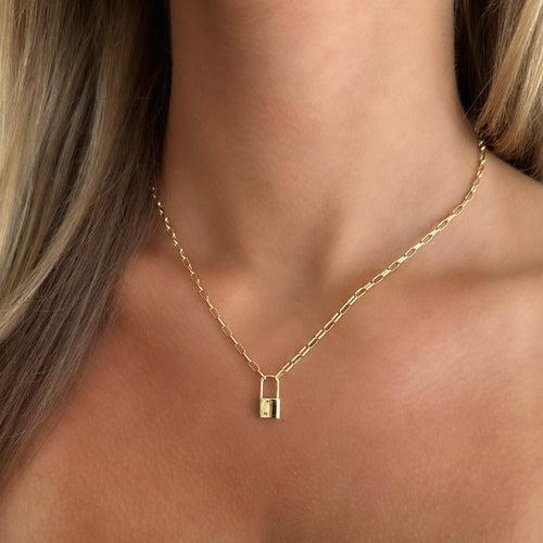 Keep Me Lock Necklace - EVRYJEWELS