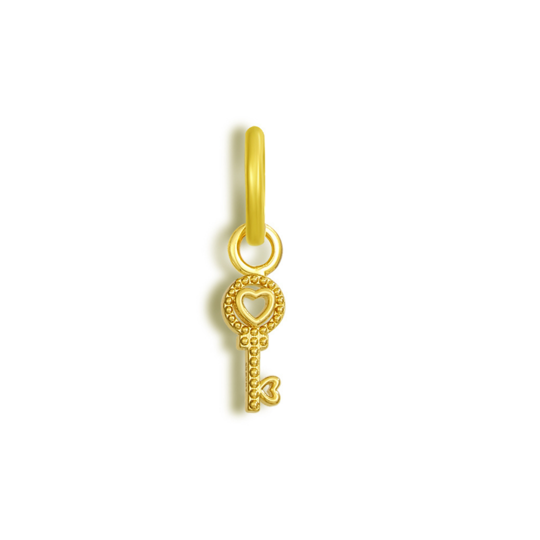 Key To My Heart Charm - Gold