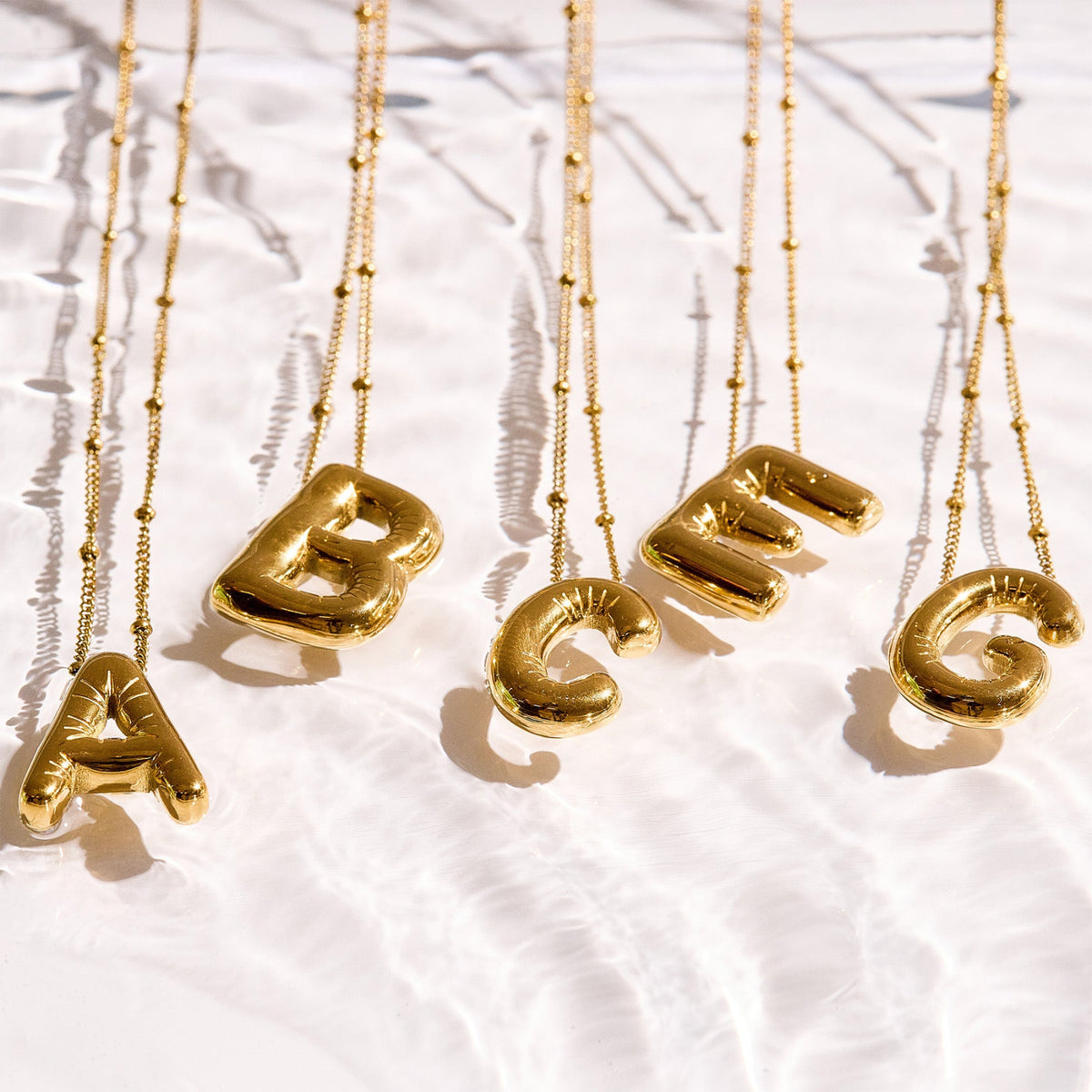 Bold Letter Initial Necklace - EVRYJEWELS