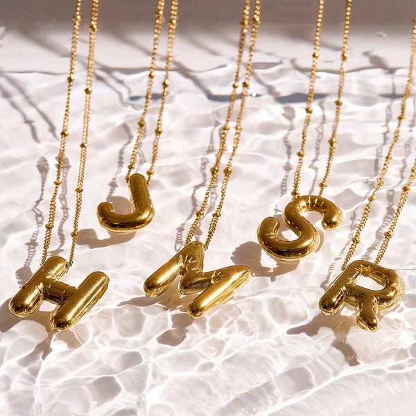 Bold Letter Initial Necklace - EVRYJEWELS