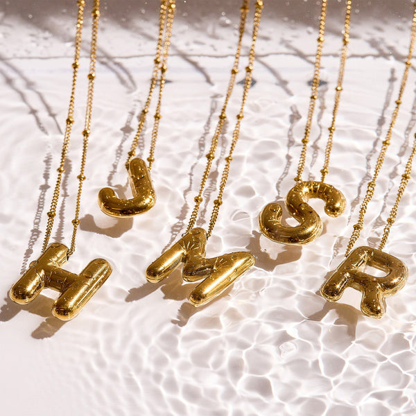Bold Letter Initial Necklace - EVRYJEWELS