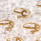 Sparkle Initial Wrap Ring - EVRYJEWELS