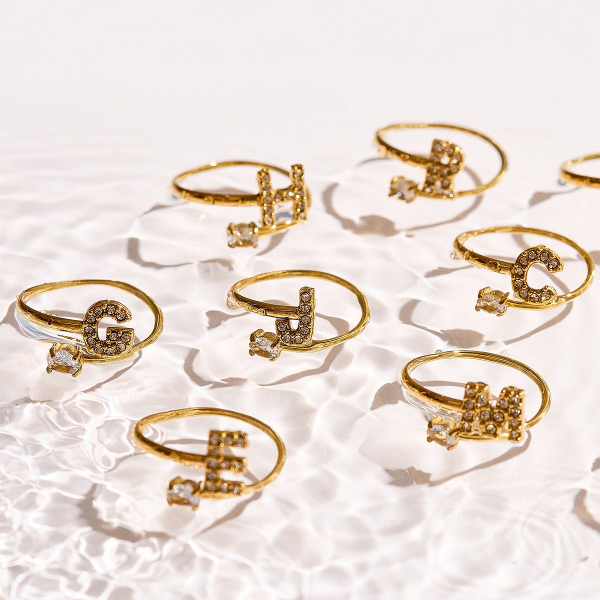 Sparkle Initial Wrap Ring - EVRYJEWELS