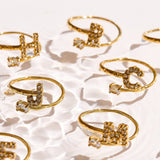 Sparkle Initial Wrap Ring - EVRYJEWELS