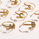Sparkle Initial Wrap Ring - EVRYJEWELS