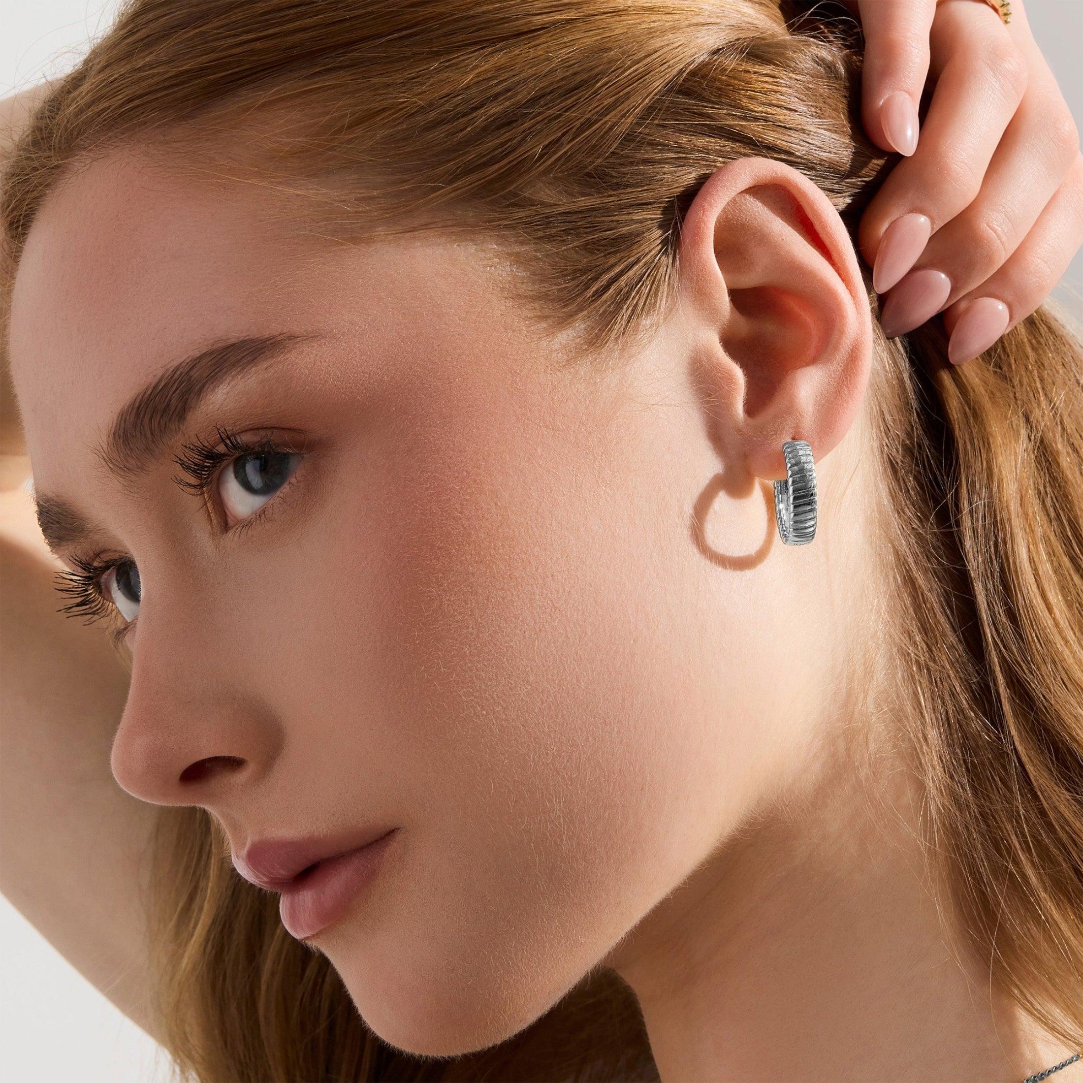 Golden Hoop Earrings - EVRYJEWELS