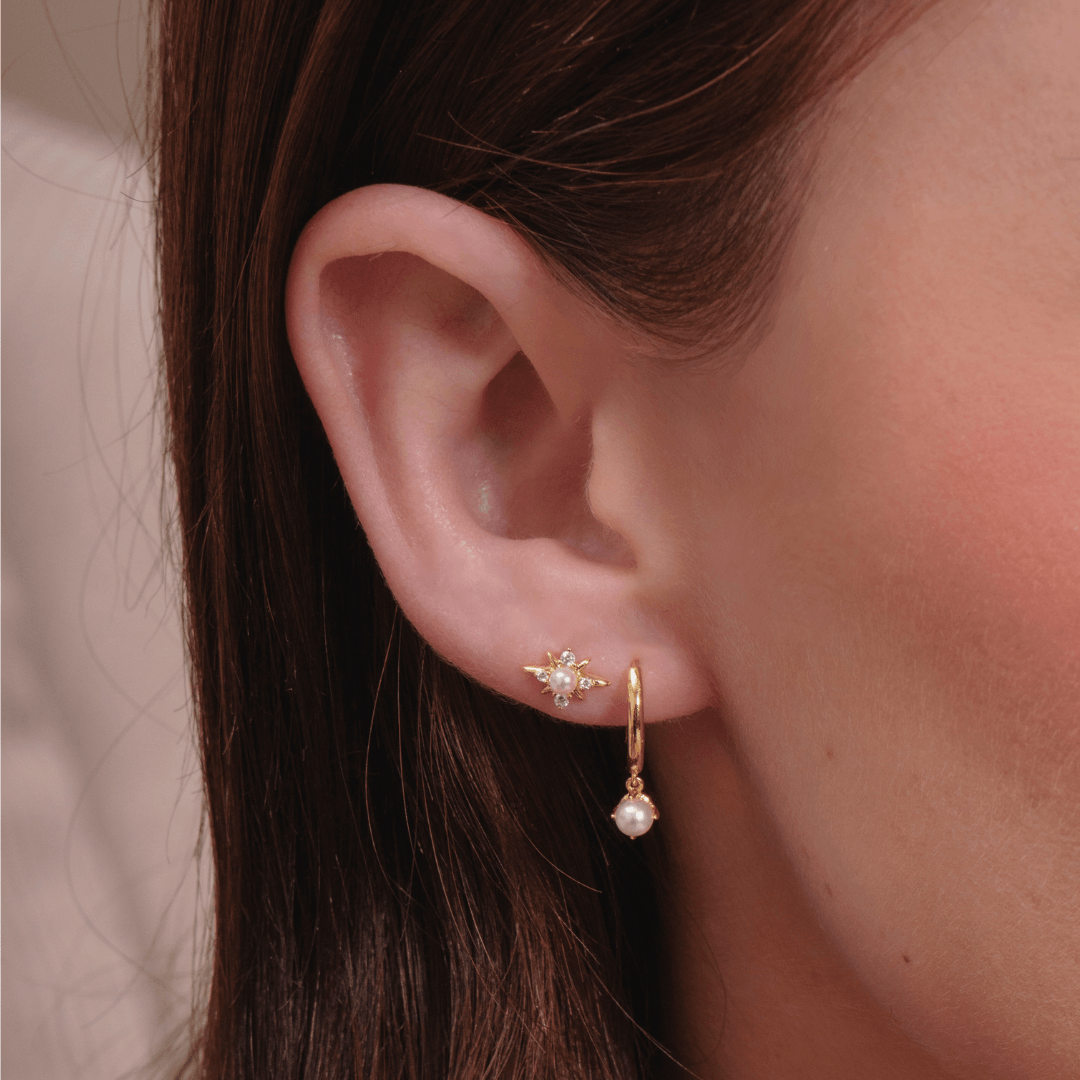 Midnight Pearl Earrings - EVRYJEWELS
