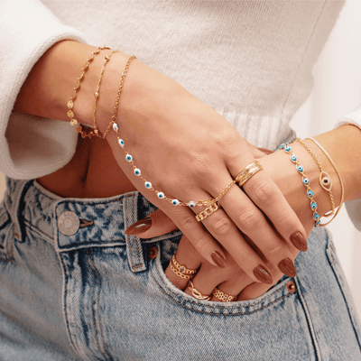 Nazar Hand Chain - EVRYJEWELS