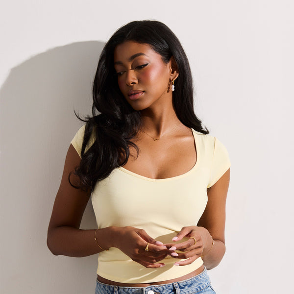 Double Pearl Drop Hoop Earrings