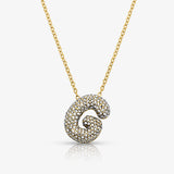 Pave Bubble Letter Necklace - EVRYJEWELS