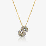 Pave Bubble Letter Necklace - EVRYJEWELS