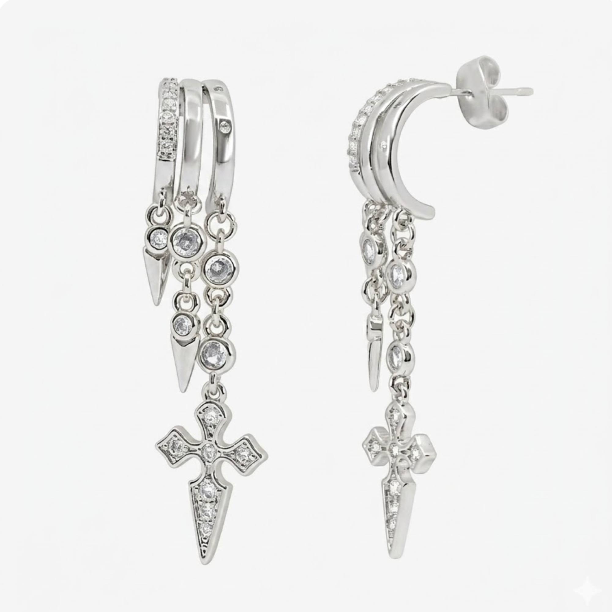 Sparkle Drop Charm Earrings - EVRYJEWELS