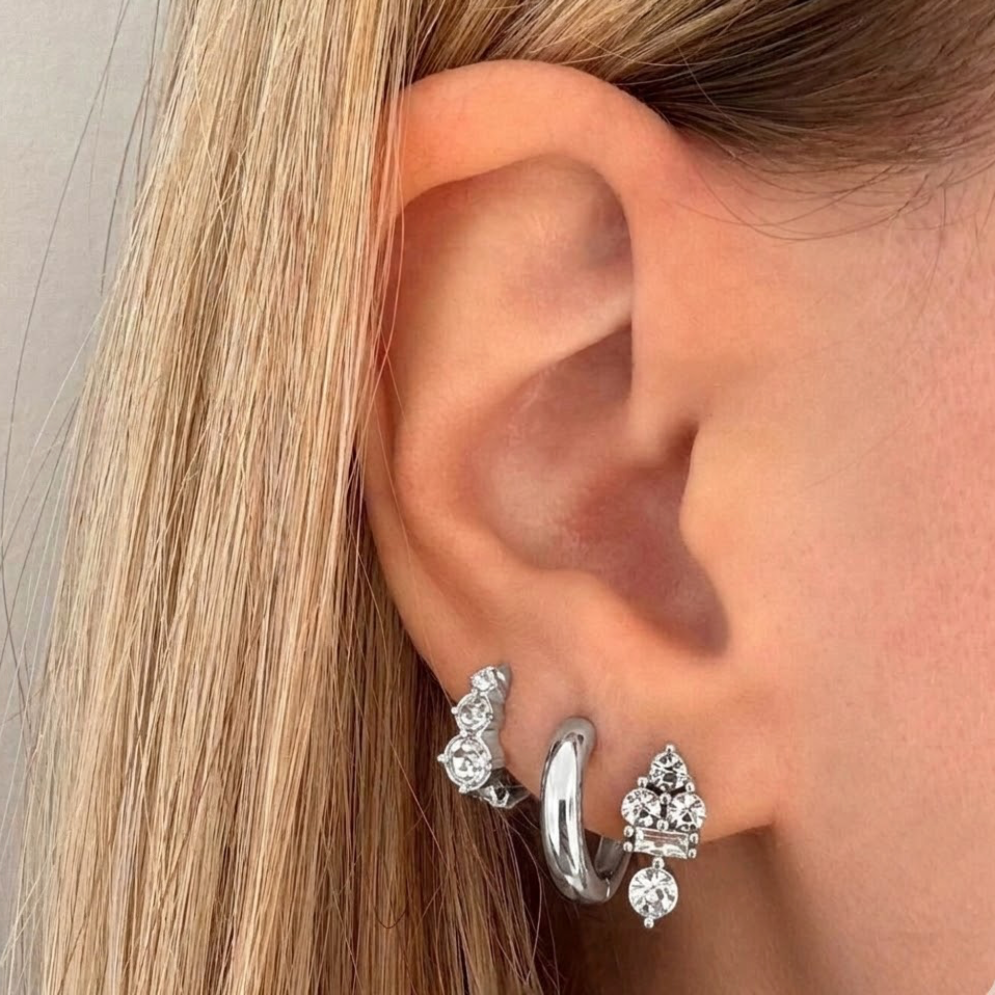 Kiss of Sparkle 3 Piece Earring Set - EVRYJEWELS