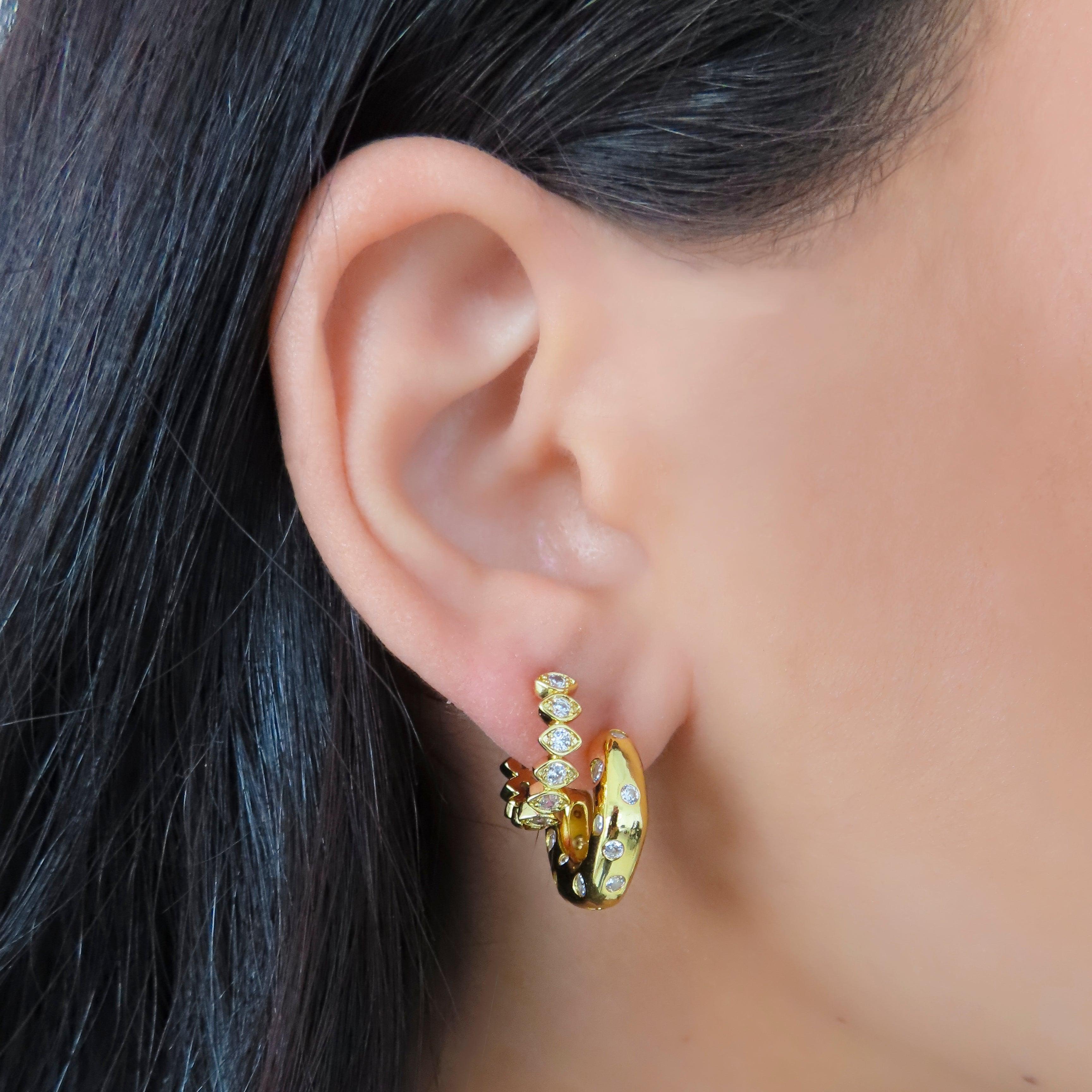 Set In Stone Earrings - EVRYJEWELS