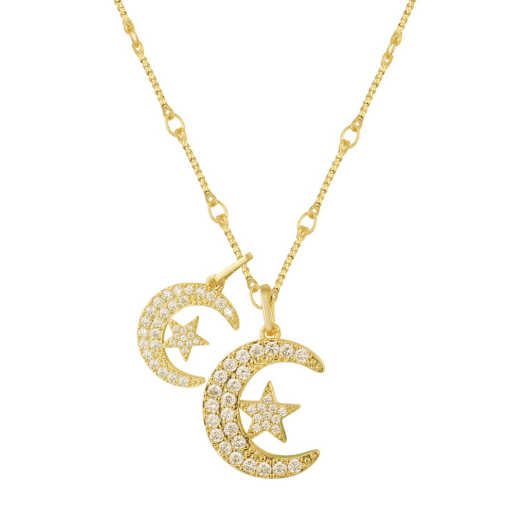 Star and Crescent Necklace - EVRYJEWELS