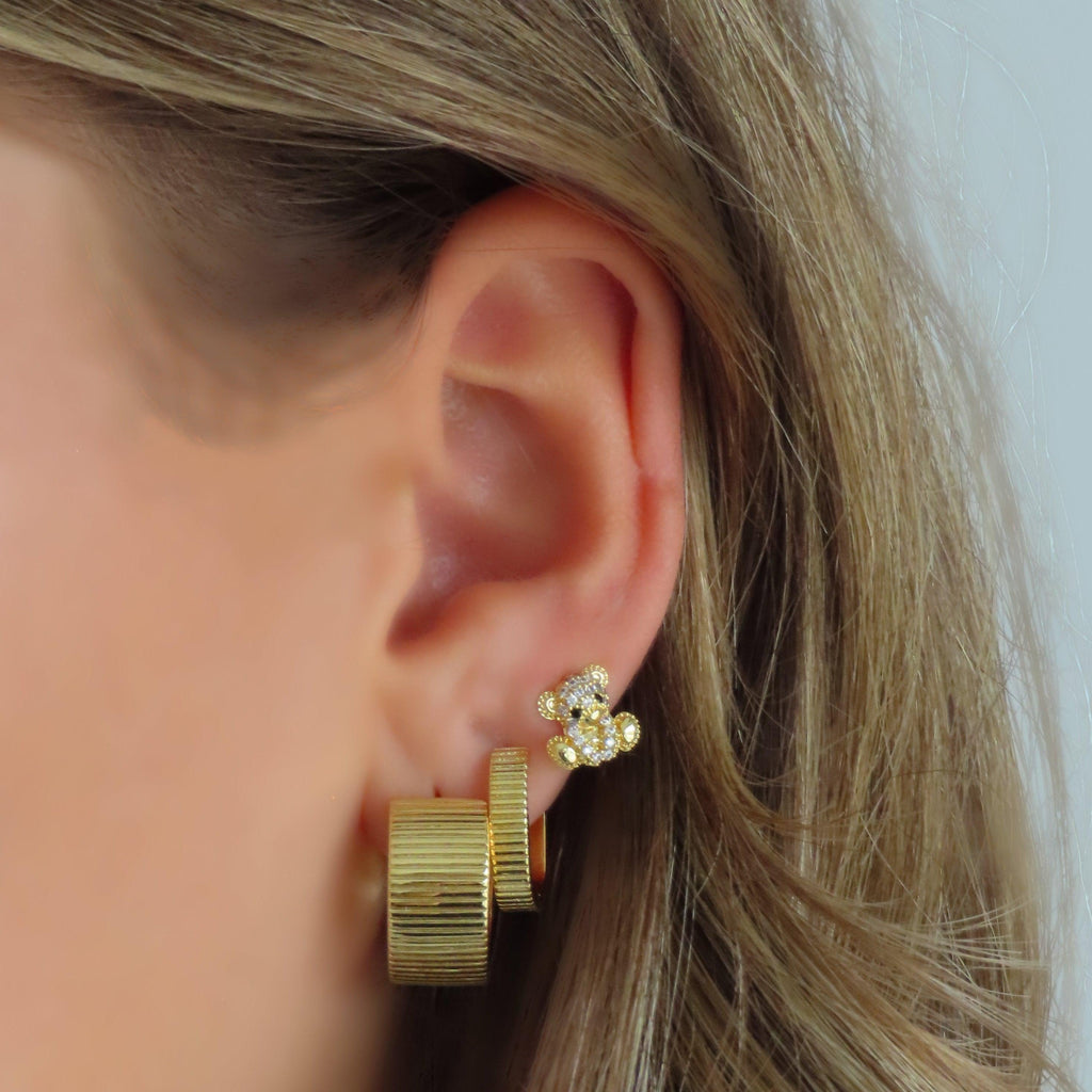 Teddy Bear Earrings - EVRYJEWELS