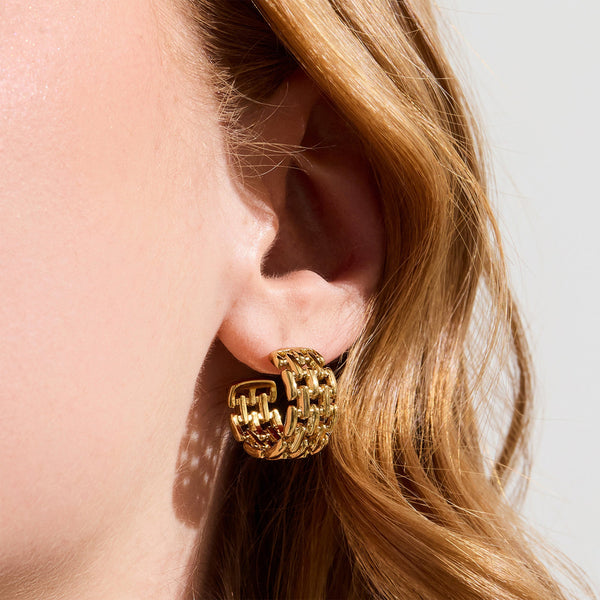 Watch Out Hoop Earrings - EVRYJEWELS