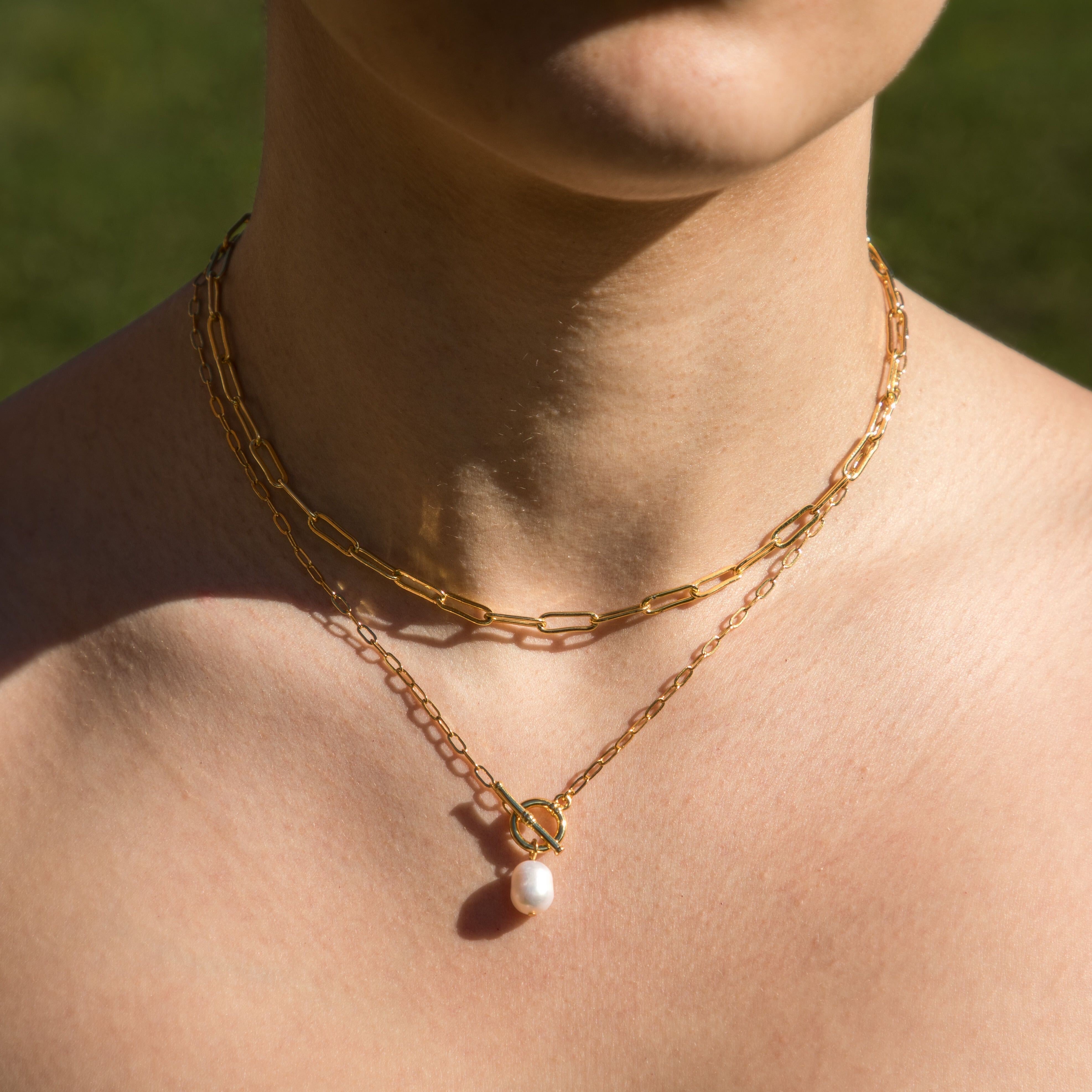 Pearl Link Necklace – EVRYJEWELS